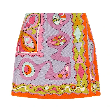Multicolor Silk Long Skirt