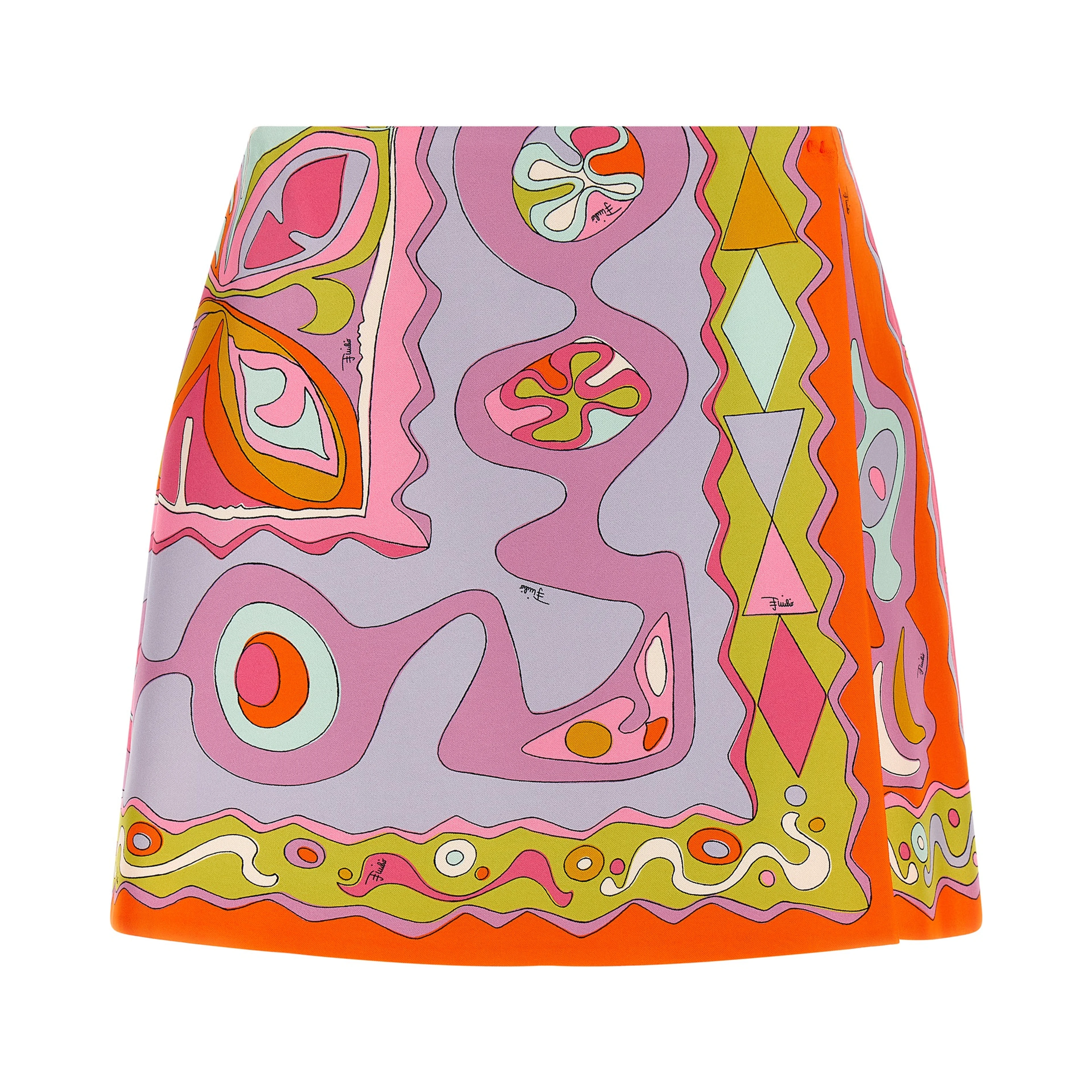 Multicolor Silk Long Skirt