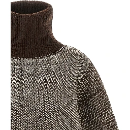 Brown Wool Short Dress