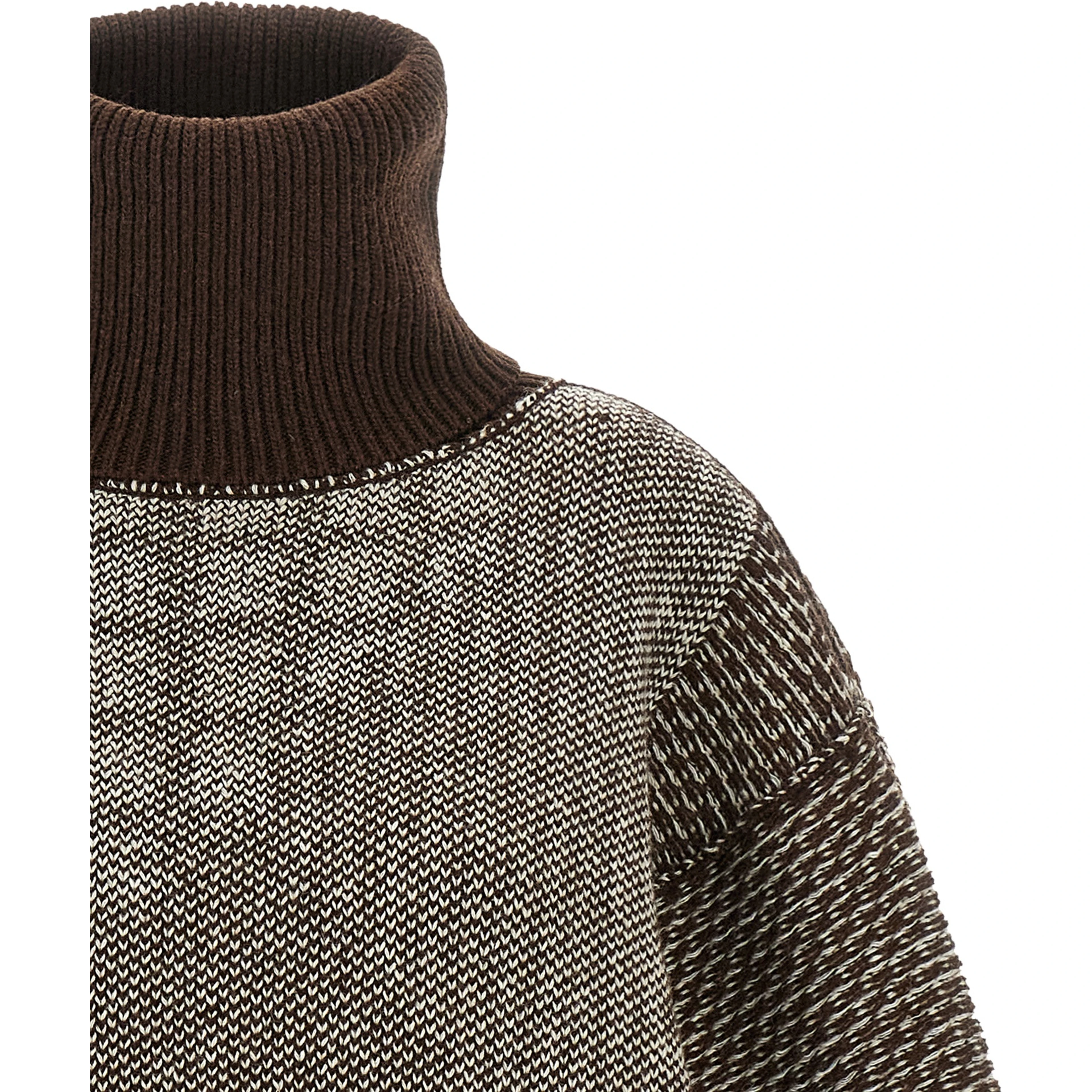 Brown Wool Short Dress