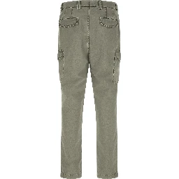 Bicolor Cotton Cargo Pants