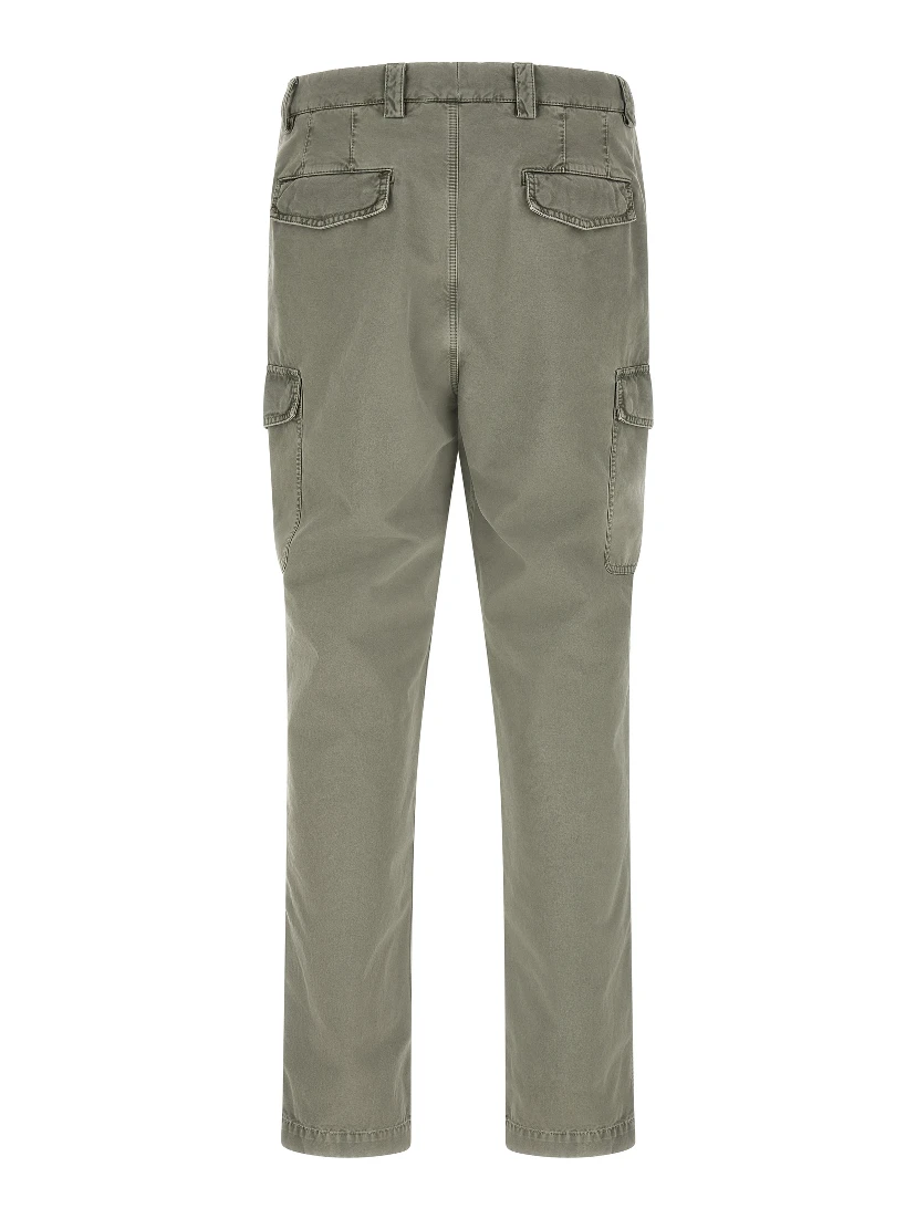 Bicolor Cotton Cargo Pants