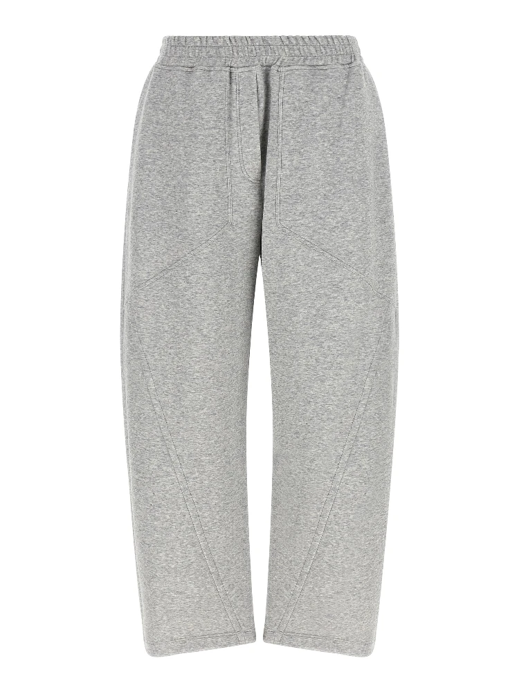 Gray Cotton Athletic Pants
