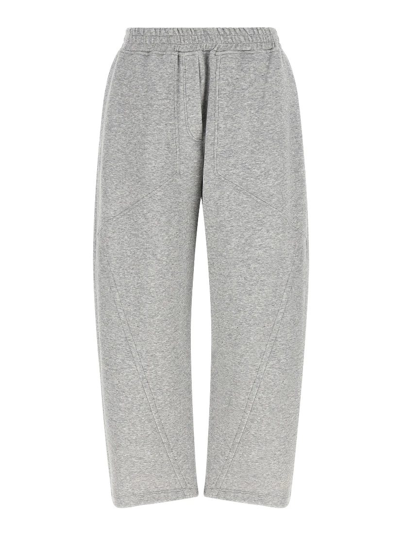 Gray Cotton Athletic Pants