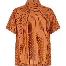 Orange Silk Blouse
