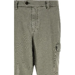 Bicolor Cotton Cargo Pants