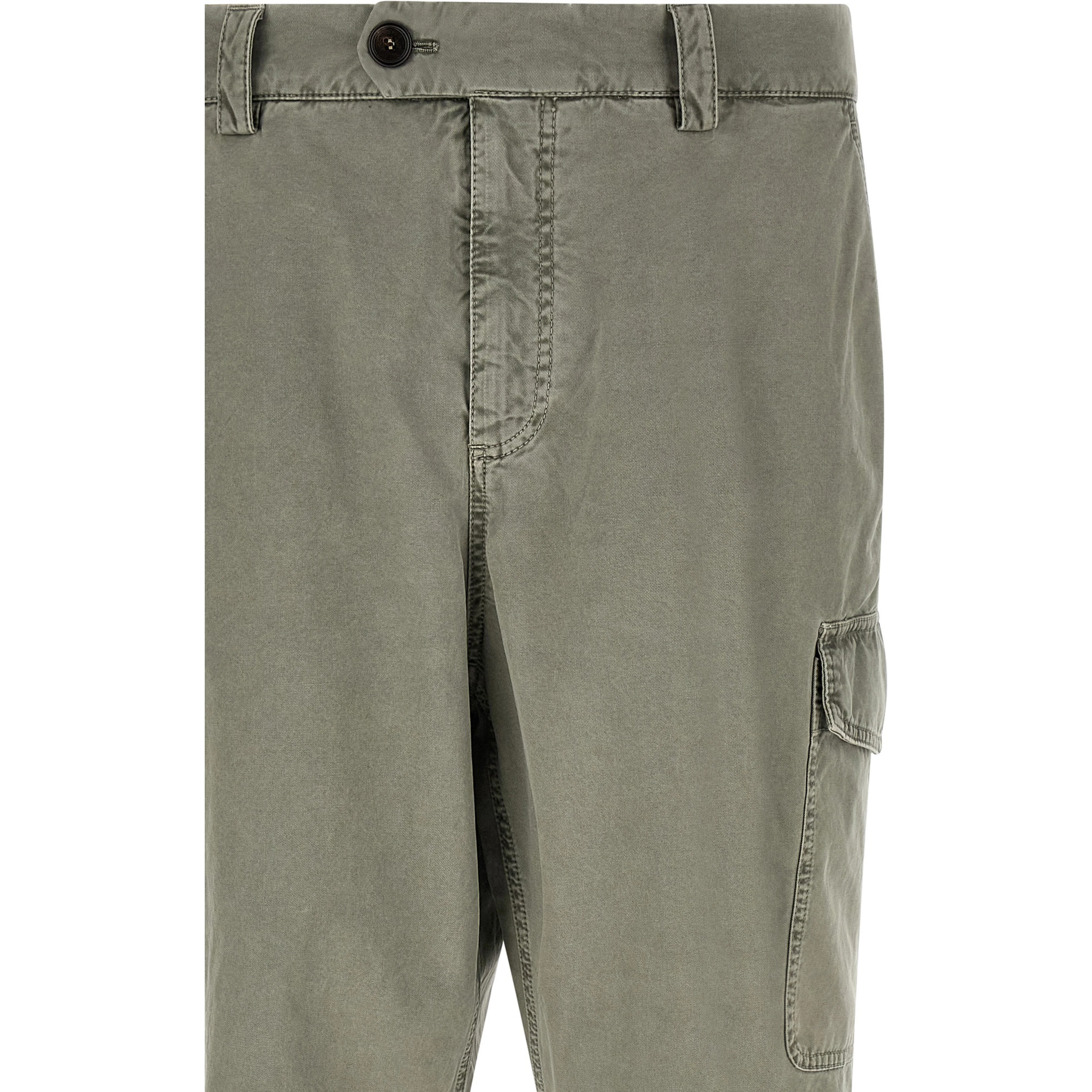 Bicolor Cotton Cargo Pants