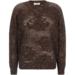 Brown Nylon Cardigan