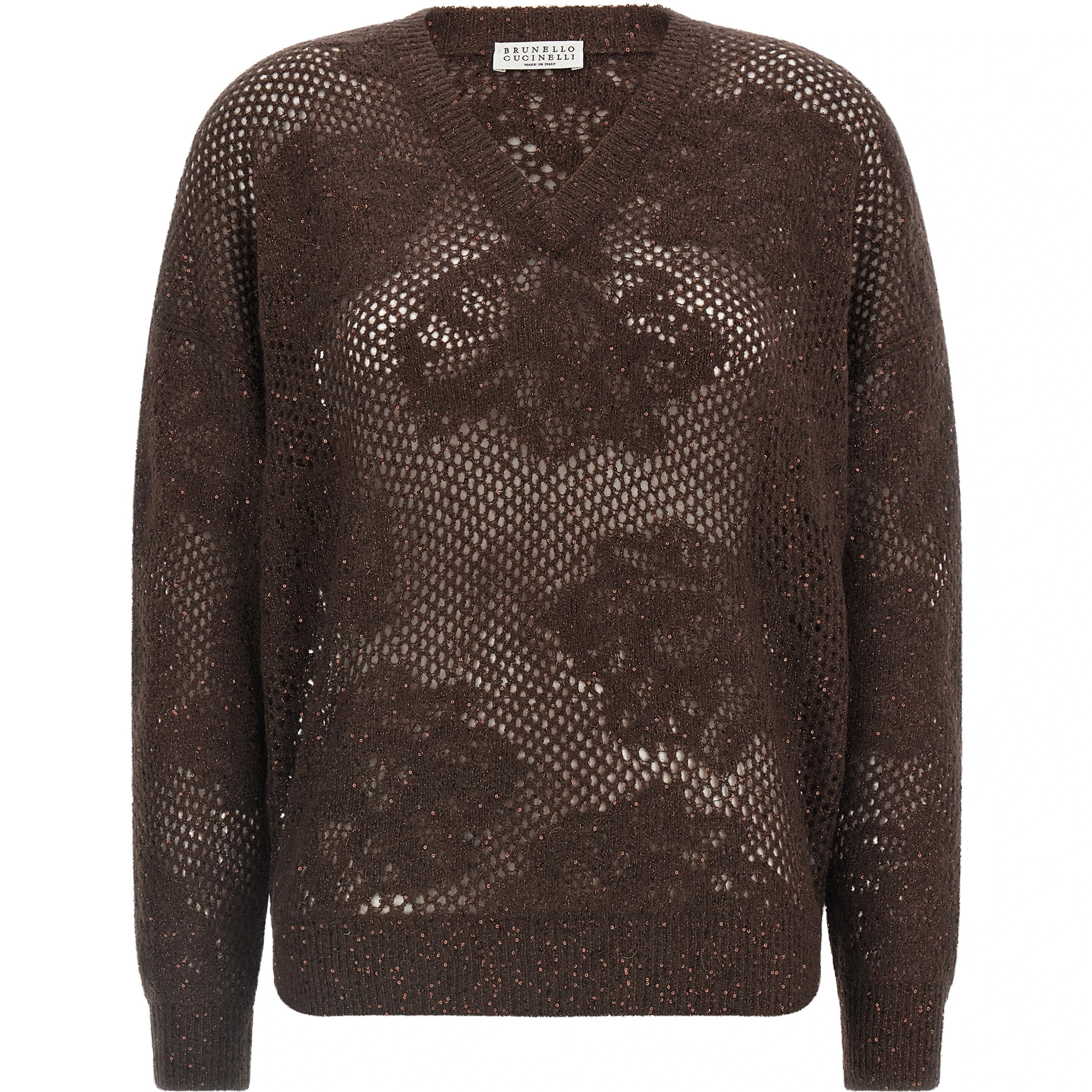 Brown Nylon Cardigan