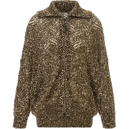 Brown Polyamide Cardigan
