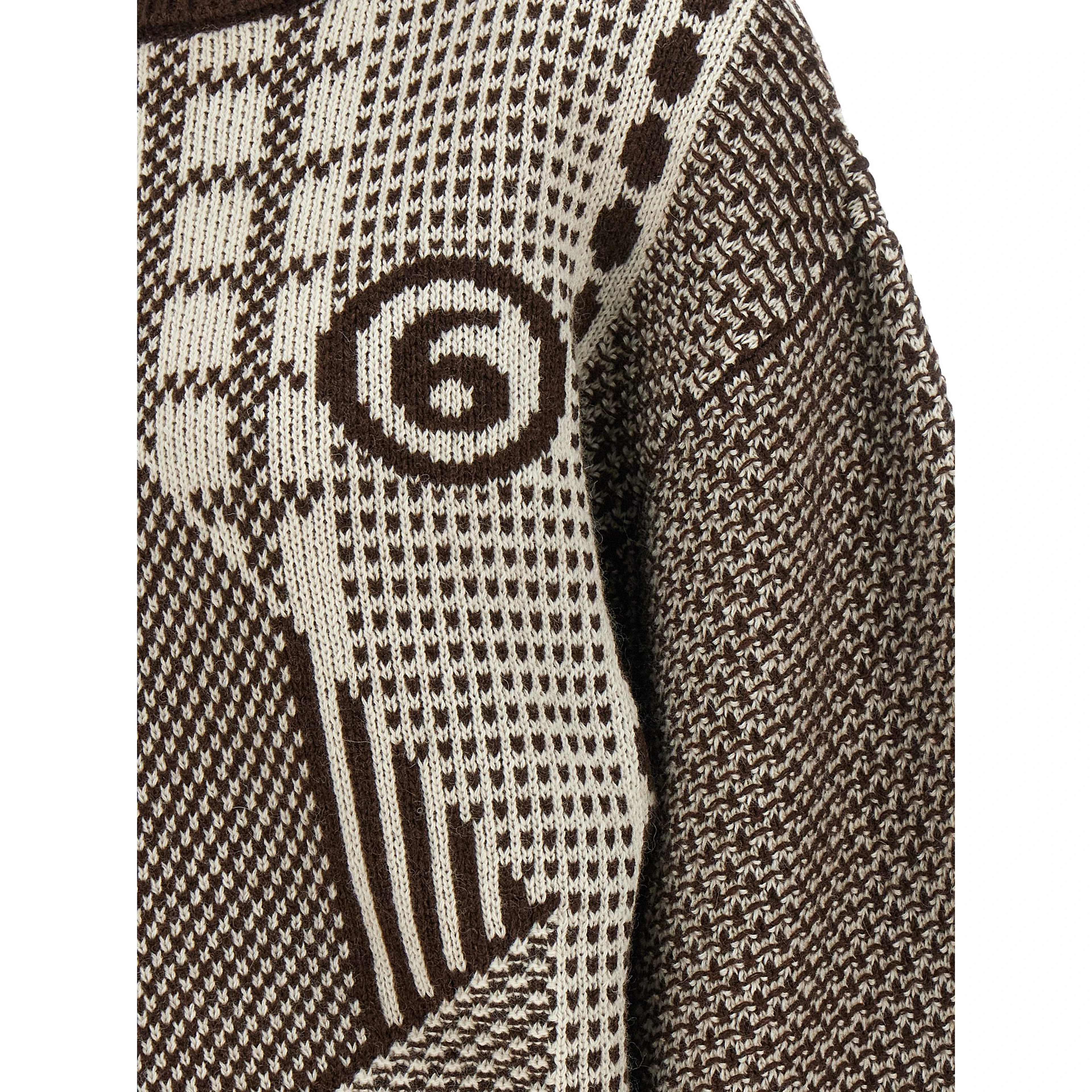 Brown Wool Short Dress