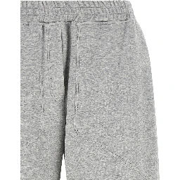 Gray Cotton Athletic Pants