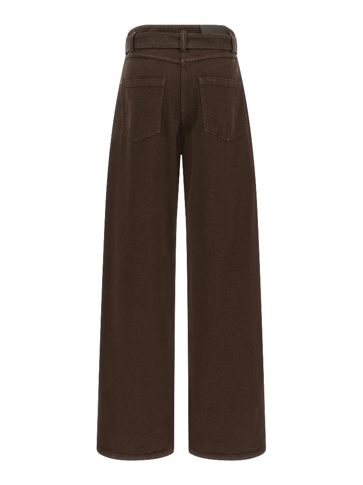 Brown Cotton Jeans Denim alternative