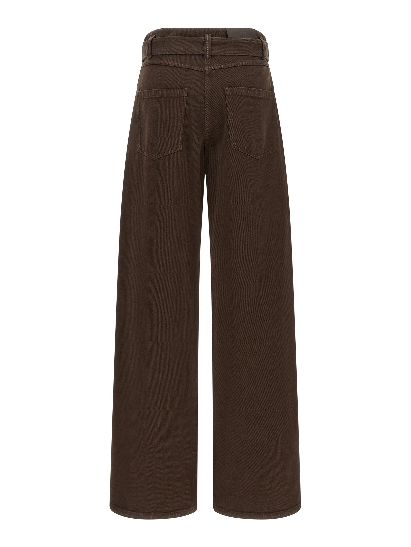 Brown Cotton Jeans Denim