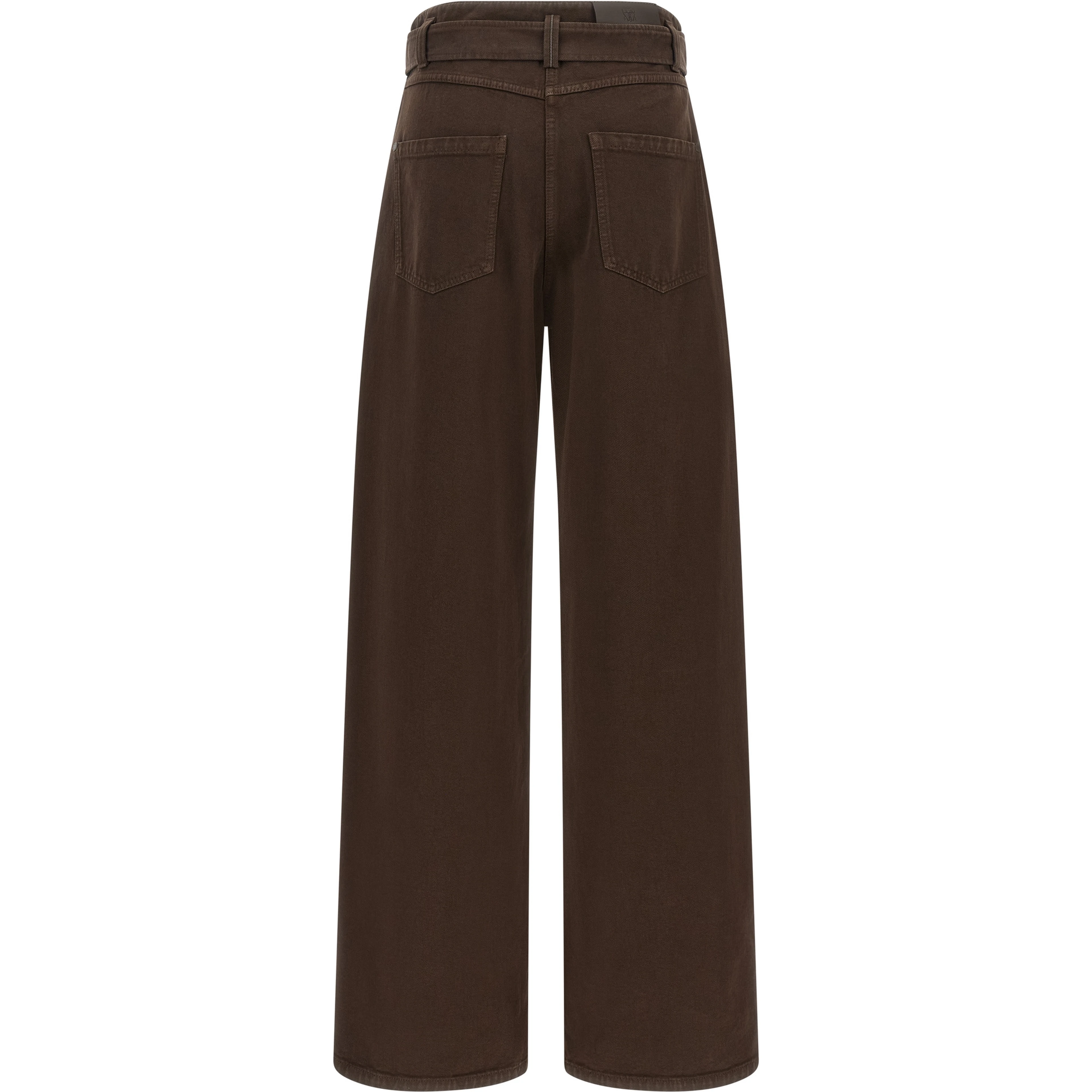 Brown Cotton Jeans Denim