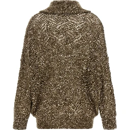 Brown Polyamide Cardigan