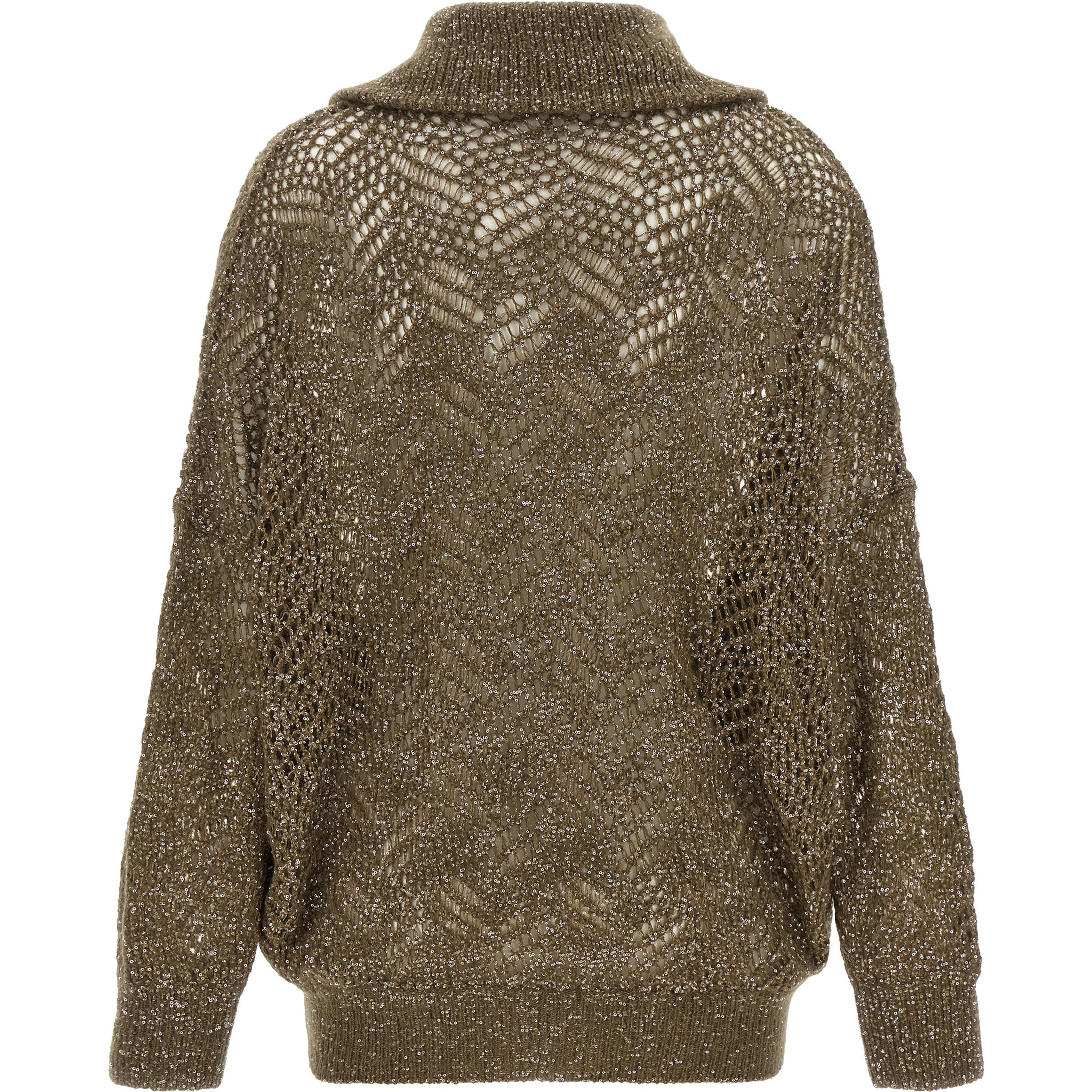 Brown Polyamide Cardigan
