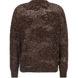 Brown Nylon Cardigan