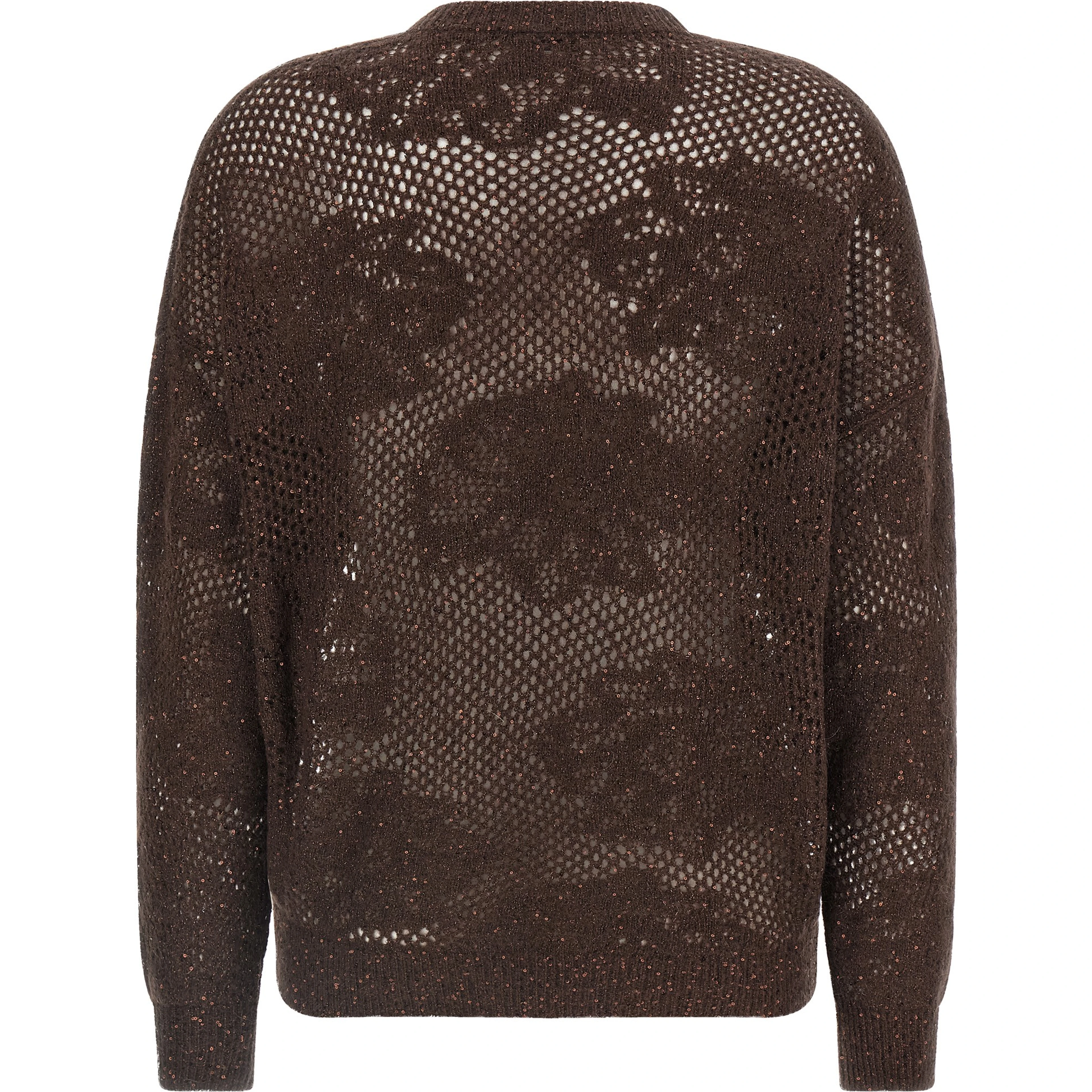 Brown Nylon Cardigan