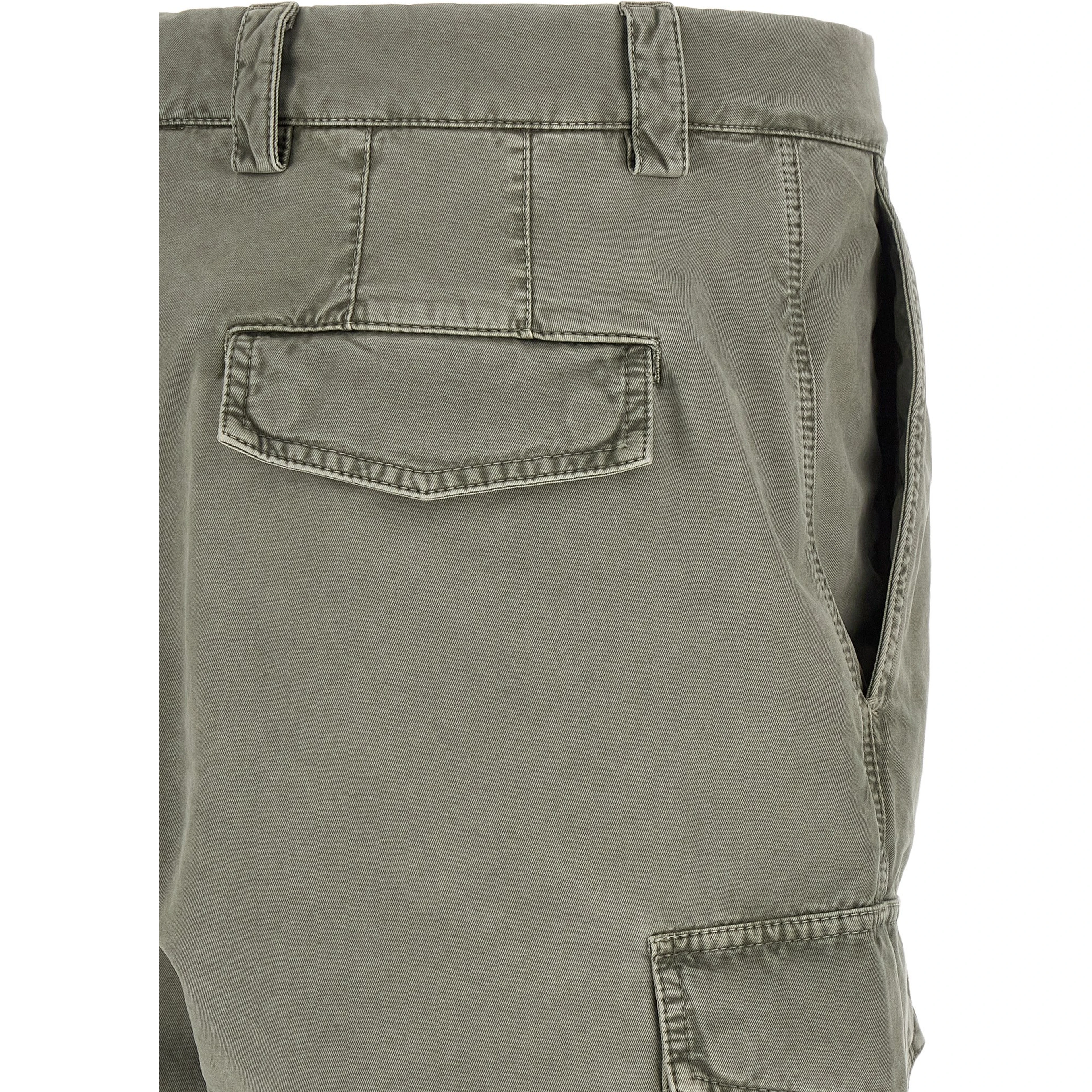 Bicolor Cotton Cargo Pants