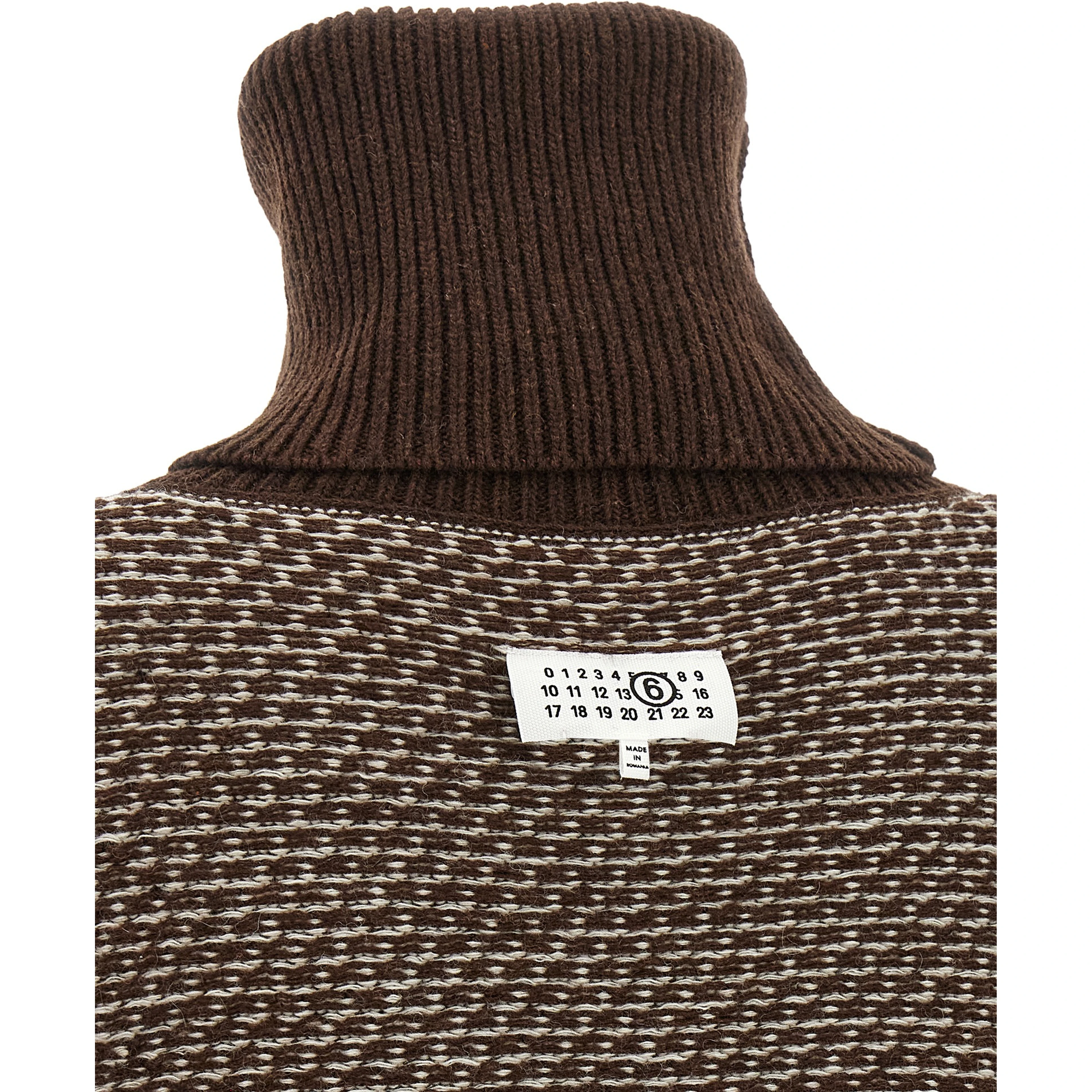 Brown Wool Short Dress