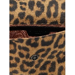 Brown Polyester Clutch Bag
