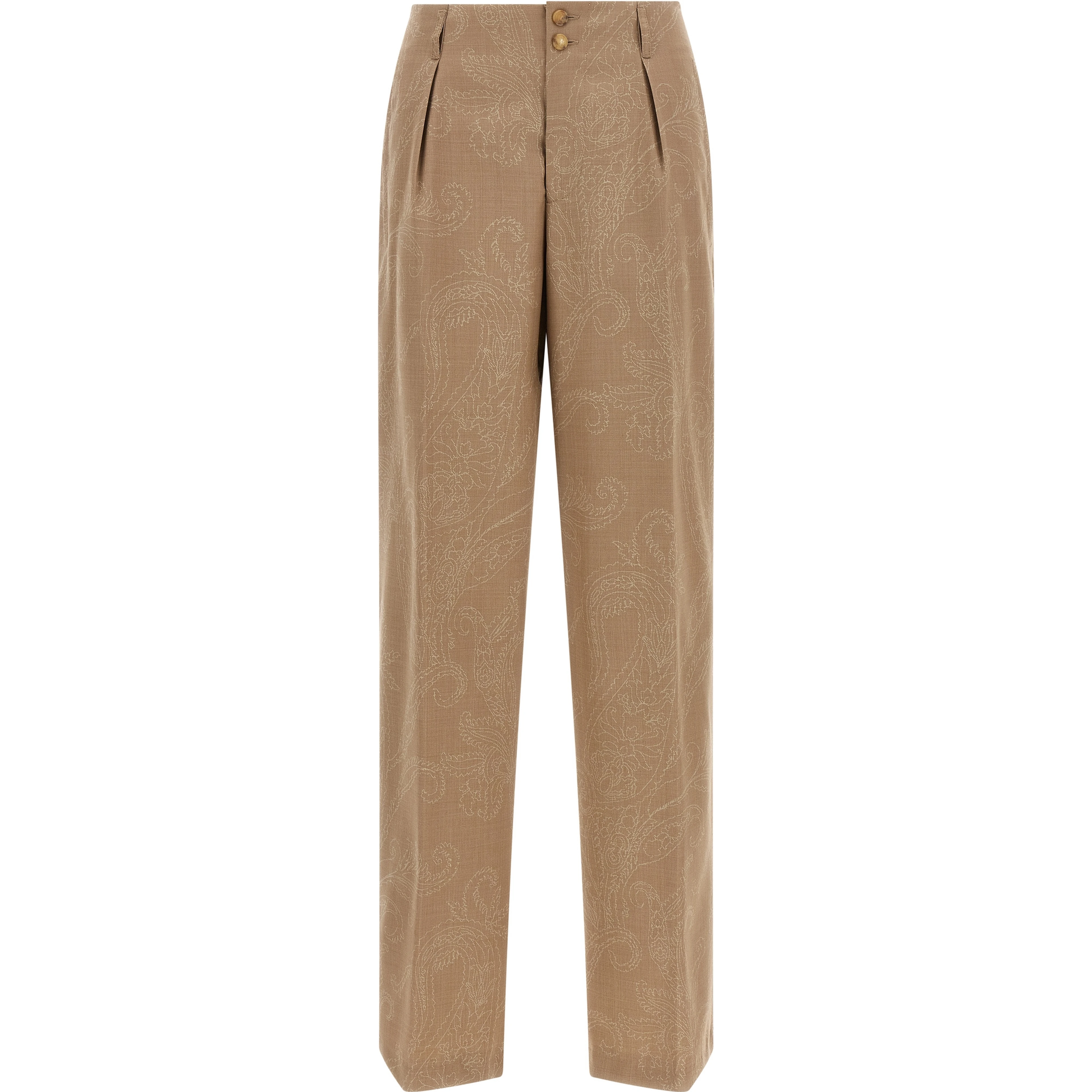 Beige Wool Dress Pants