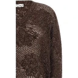 Brown Nylon Cardigan