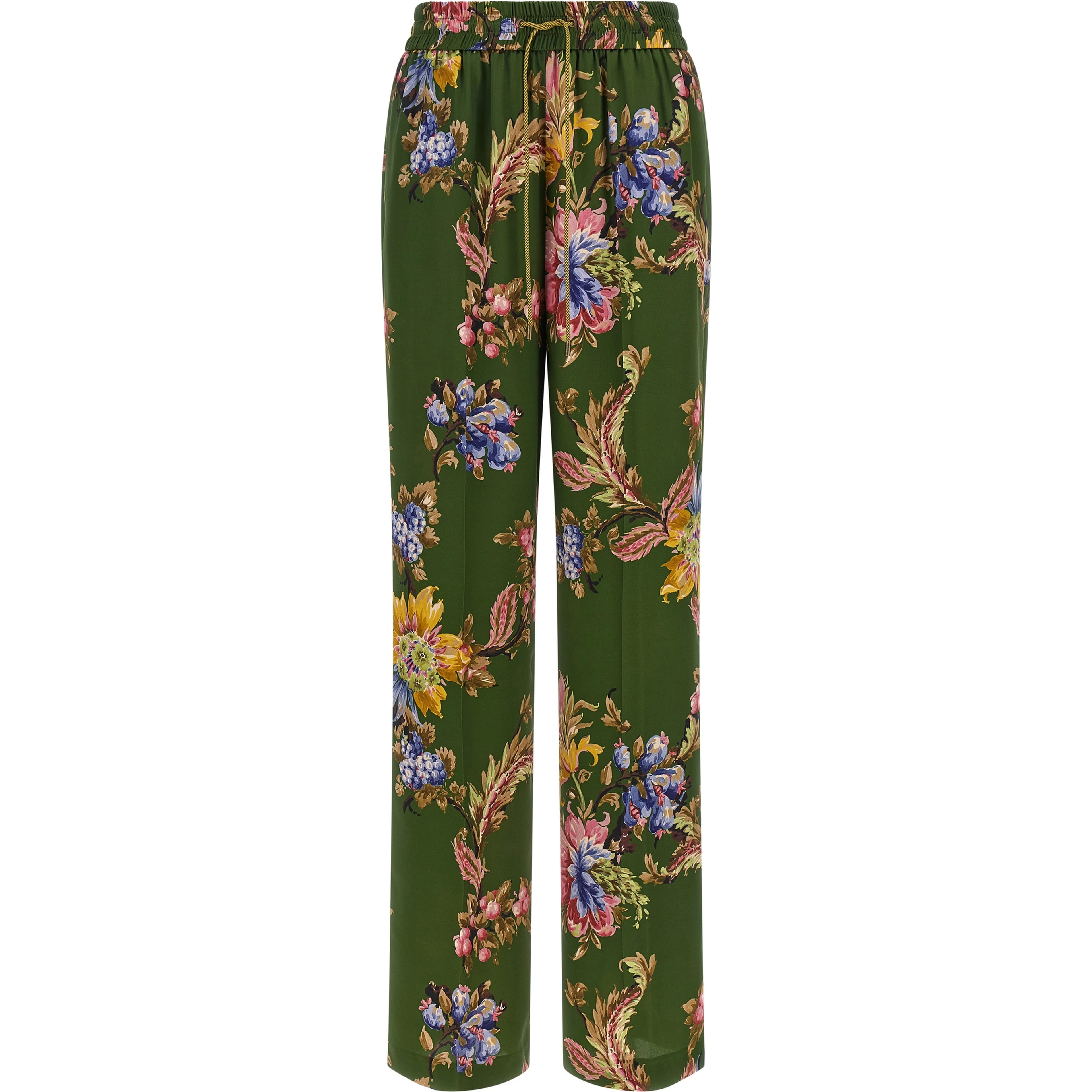 Bicolor Polyester Casual Pants