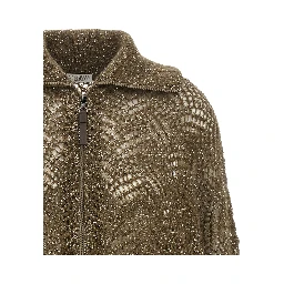 Brown Polyamide Cardigan