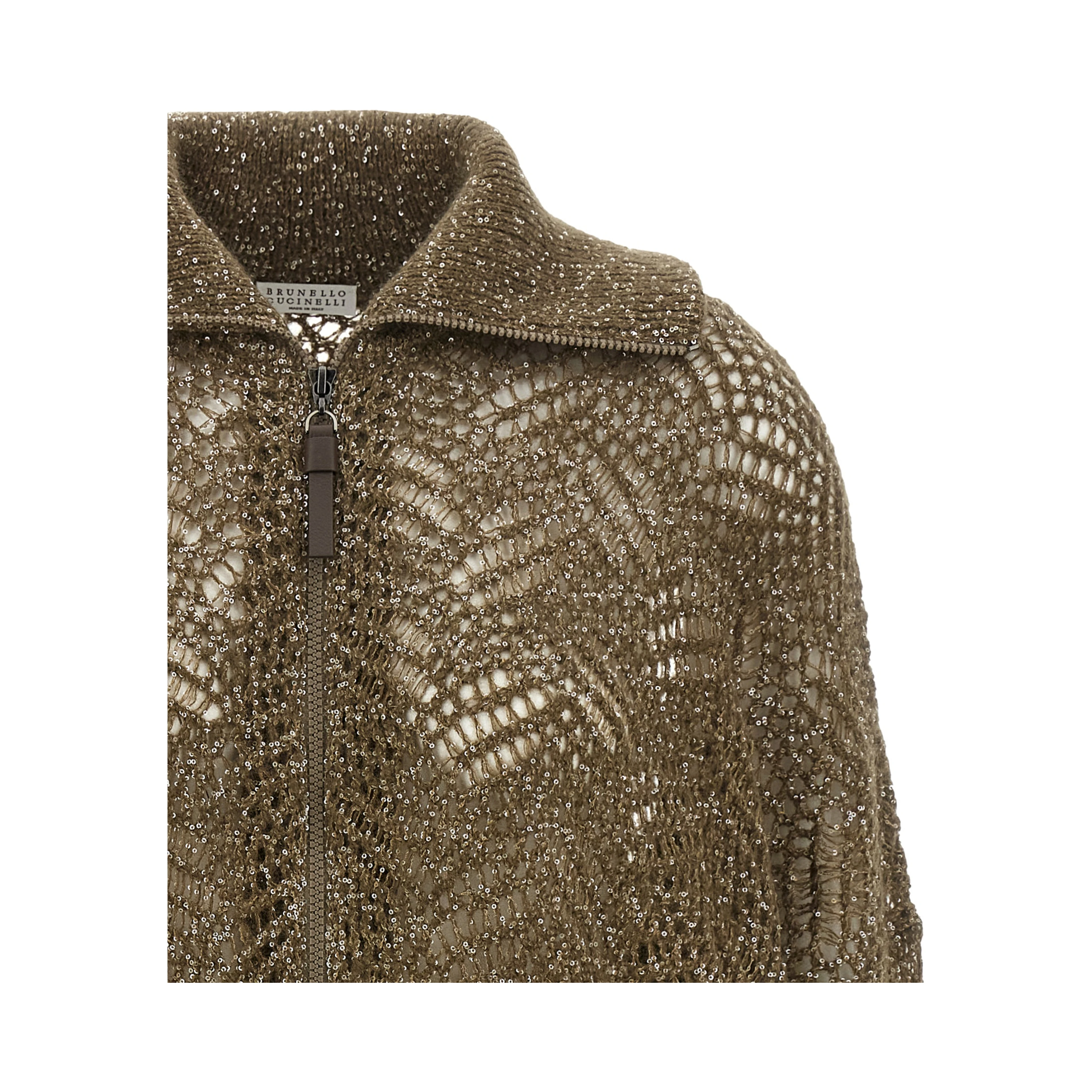 Brown Polyamide Cardigan