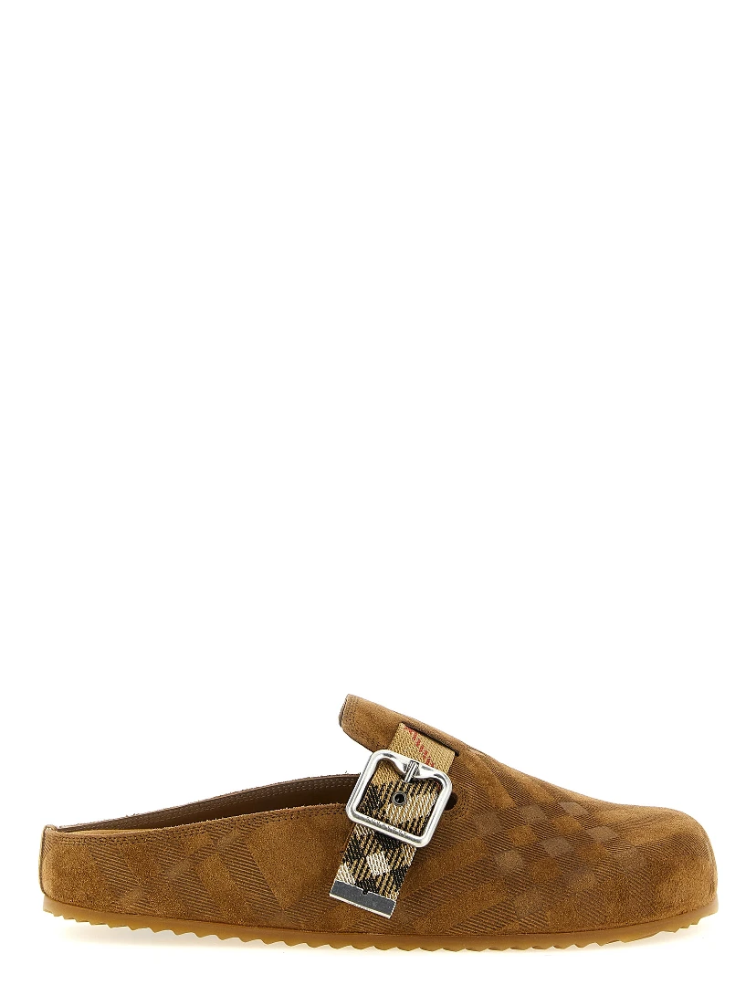Brown Leather Clogs