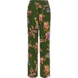 Bicolor Polyester Casual Pants