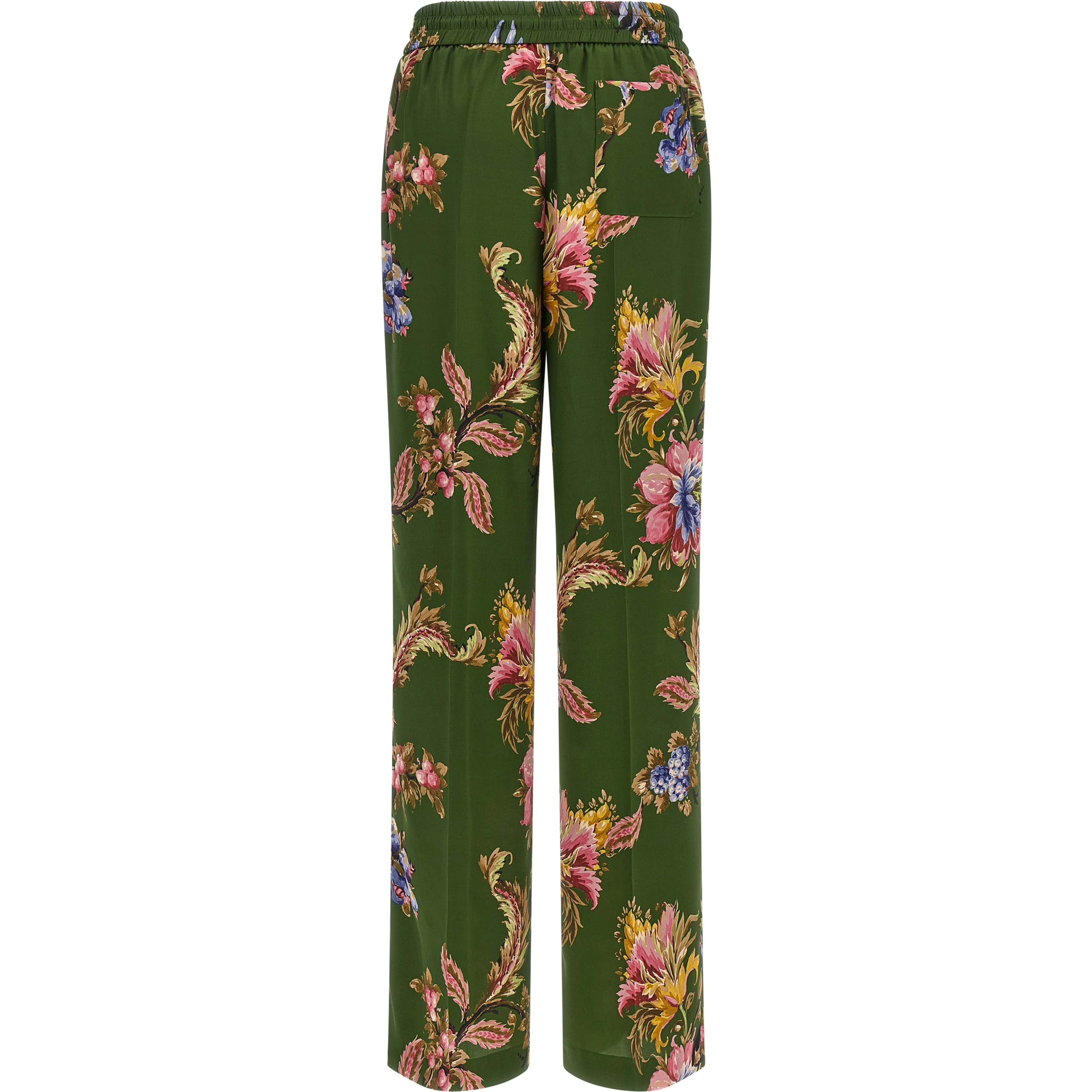 Bicolor Polyester Casual Pants