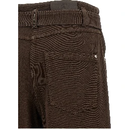 Brown Cotton Jeans Denim
