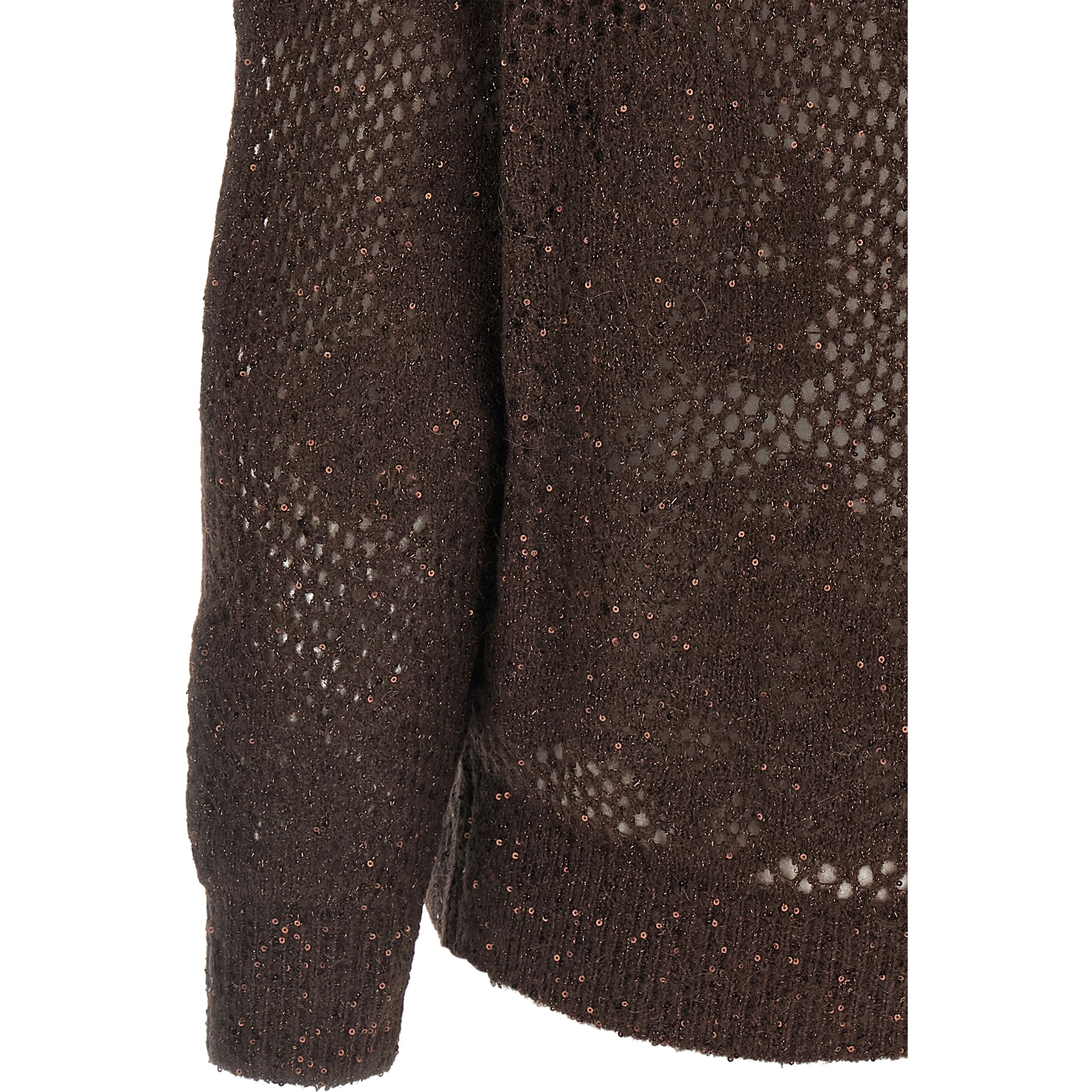 Brown Nylon Cardigan