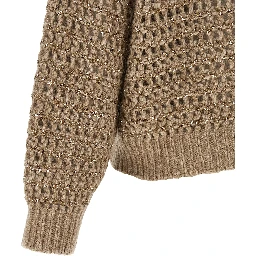 Beige Elastane Cardigan