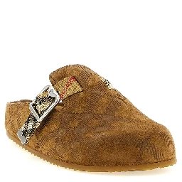 Brown Leather Clogs