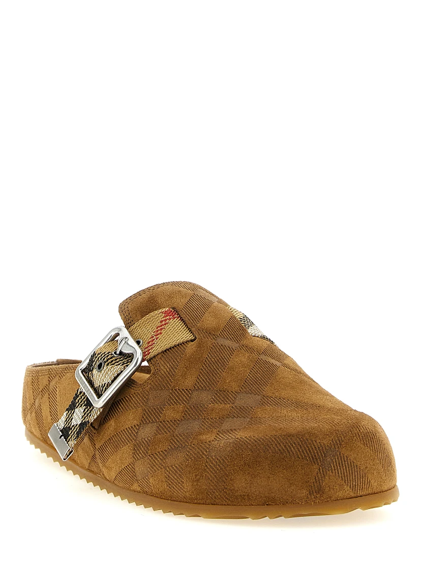 Brown Leather Clogs