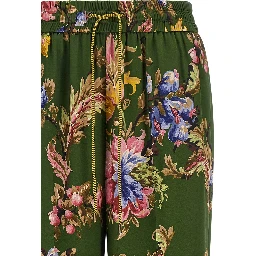 Bicolor Polyester Casual Pants