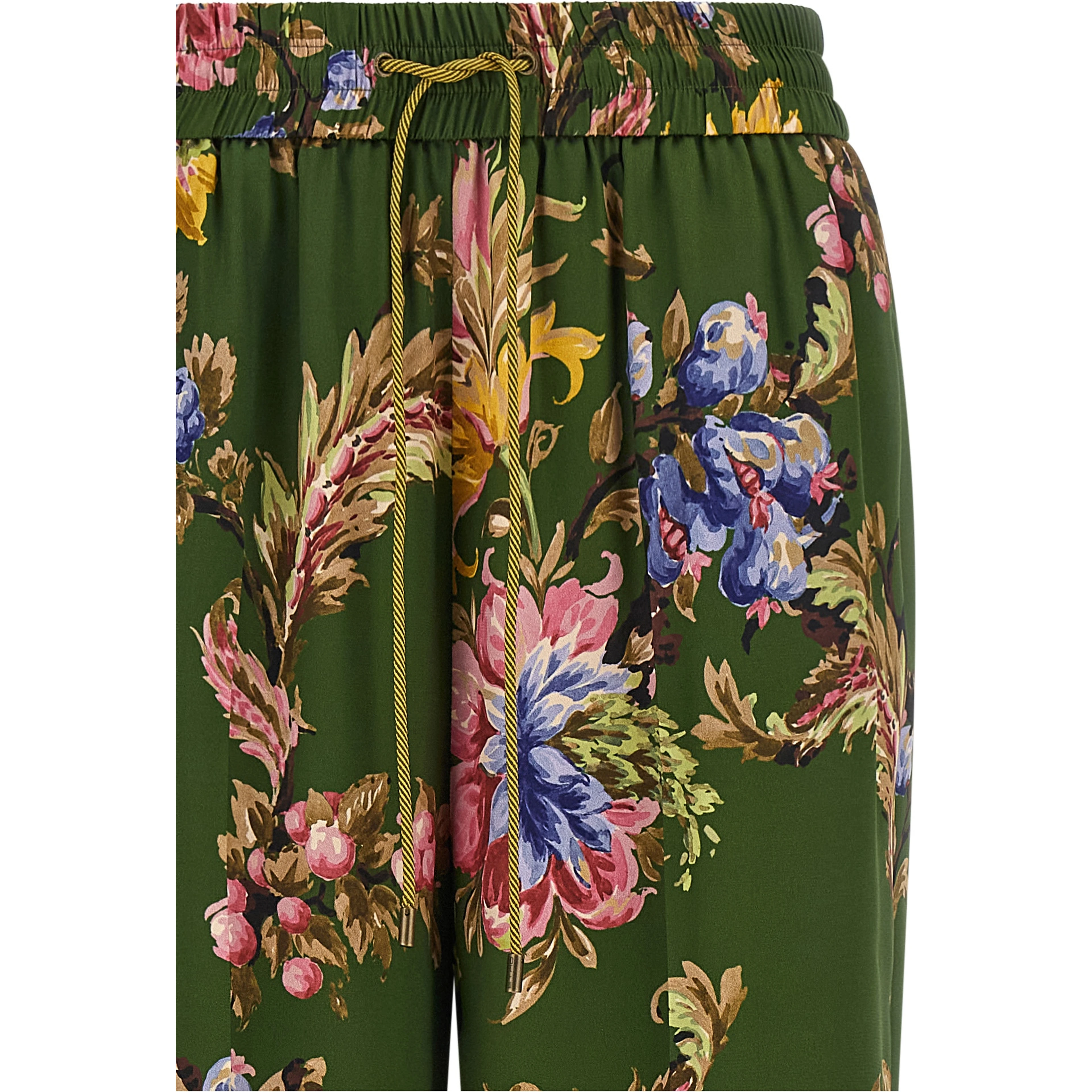 Bicolor Polyester Casual Pants