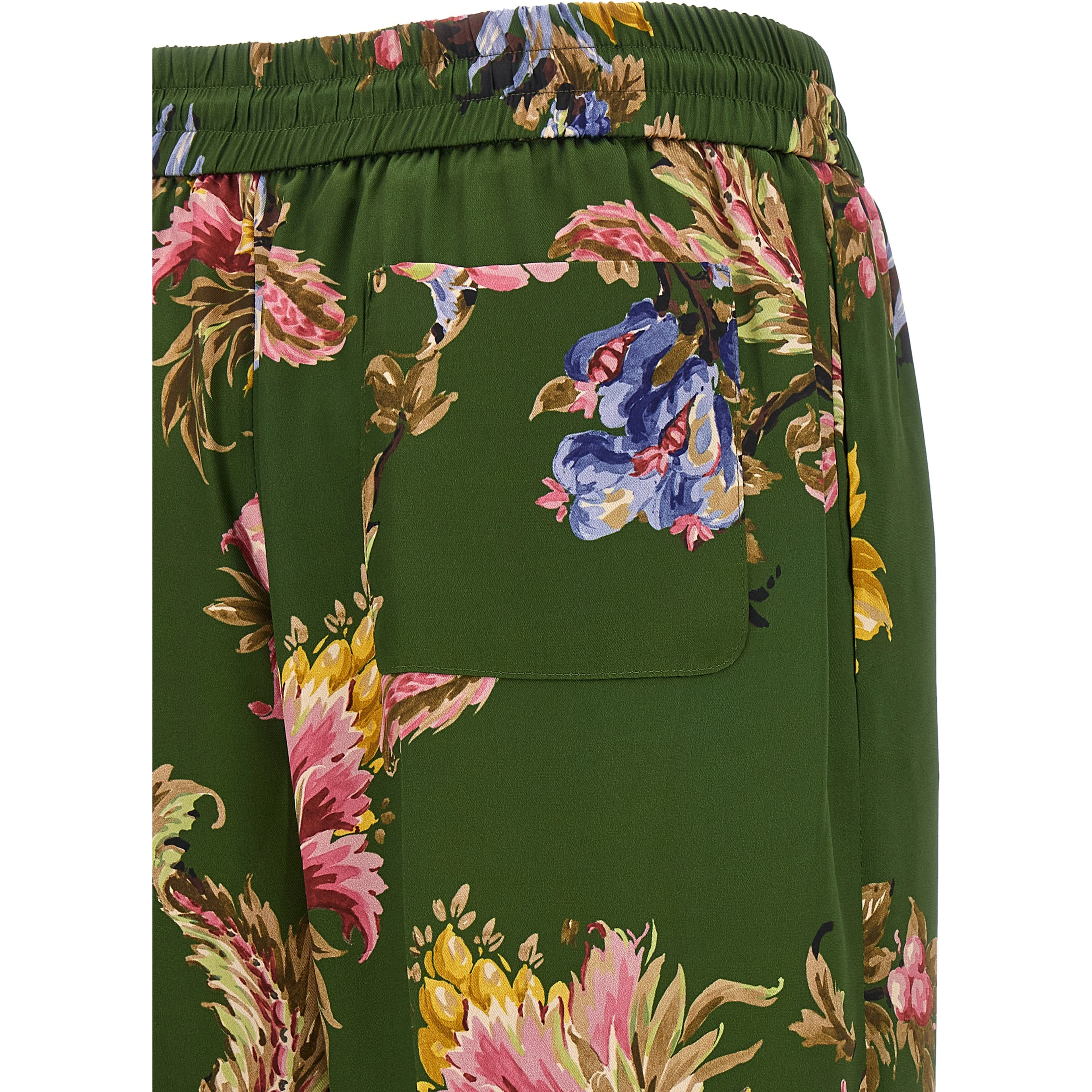 Bicolor Polyester Casual Pants