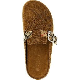 Brown Leather Clogs