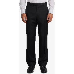 New York double-breasted virgin wool suit