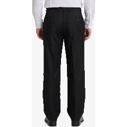 New York double-breasted virgin wool suit