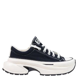 Black And White Textile Chunky Sneakers