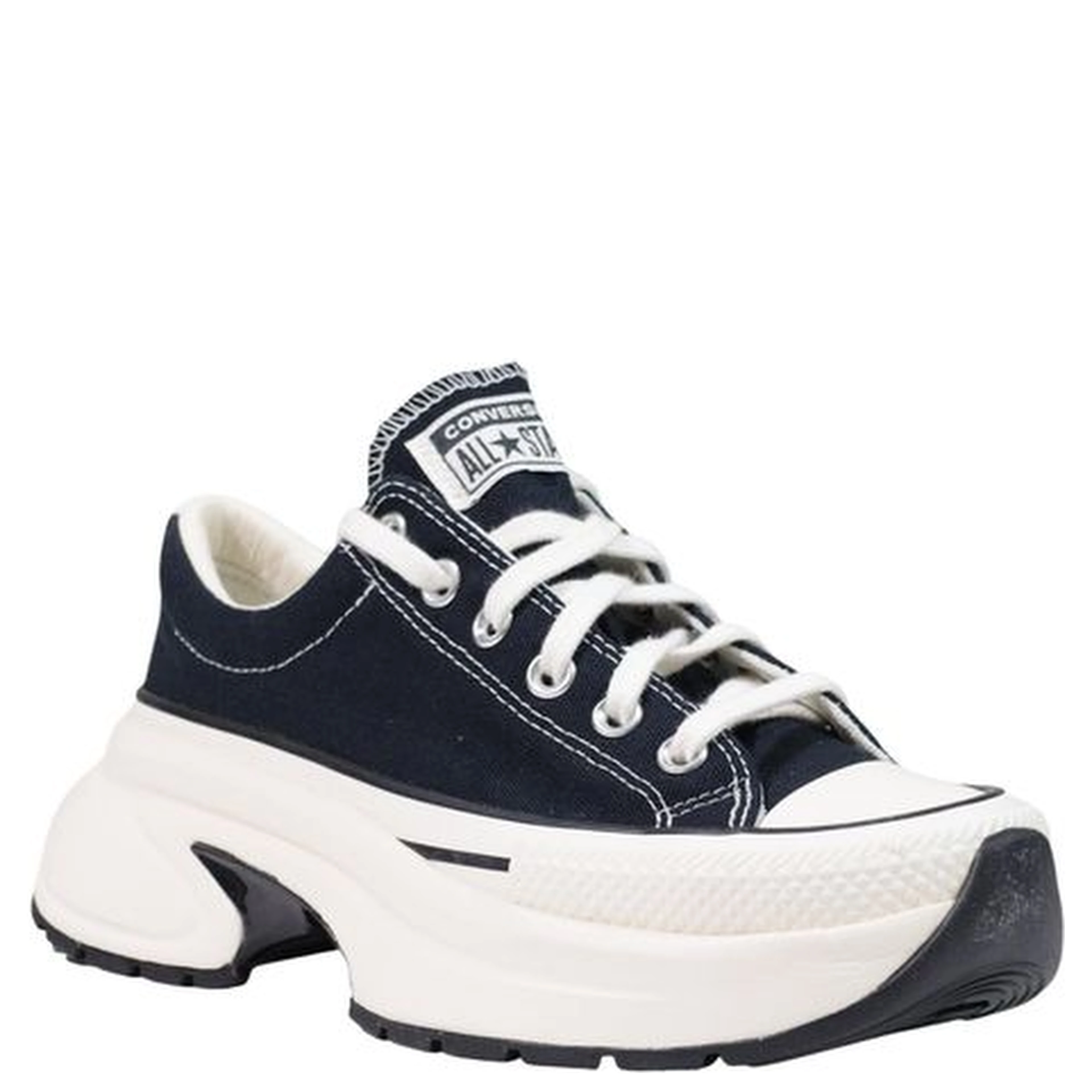 Black And White Textile Chunky Sneakers