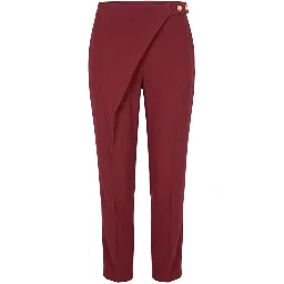 Red Polyester Women Pants