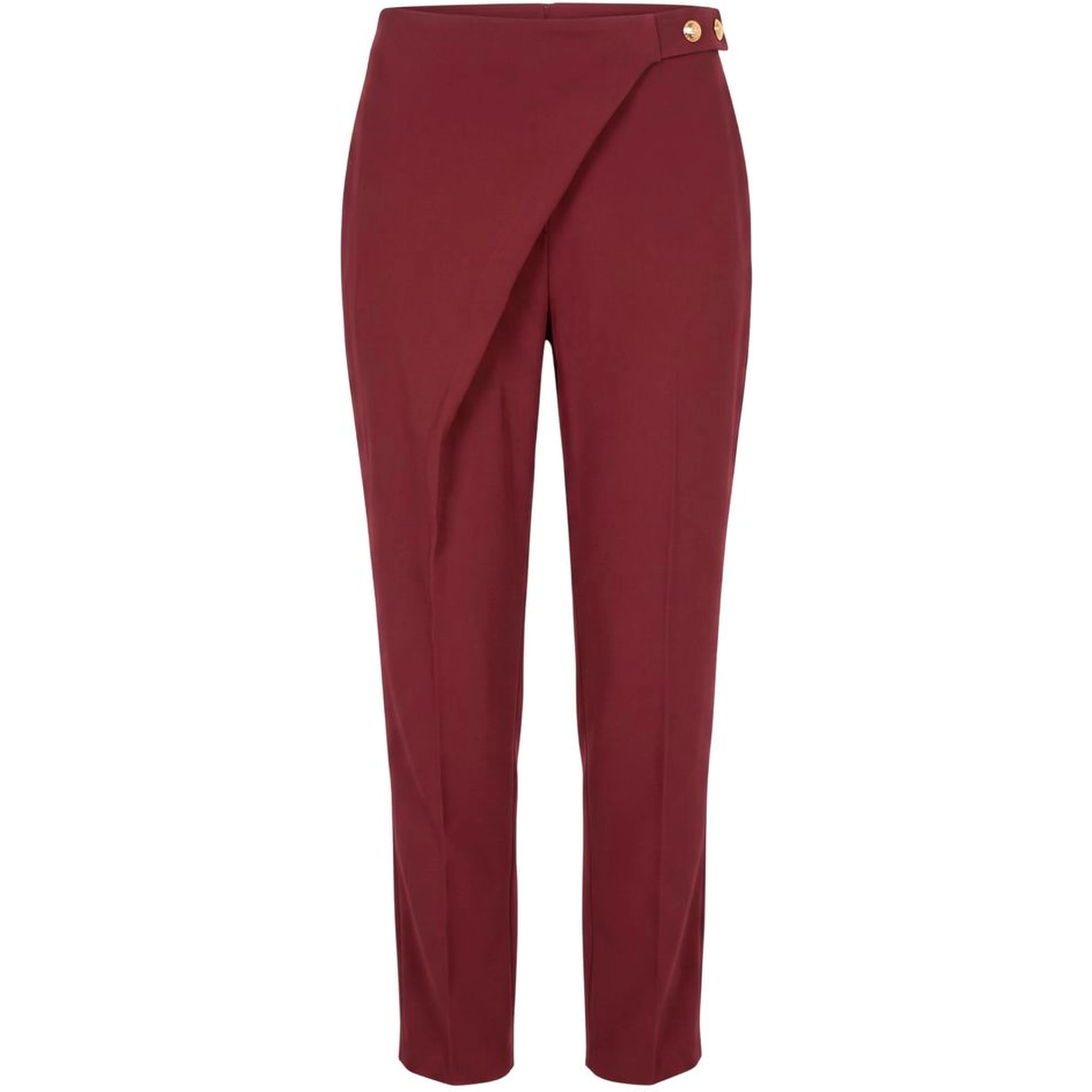 Red Polyester Women Pants