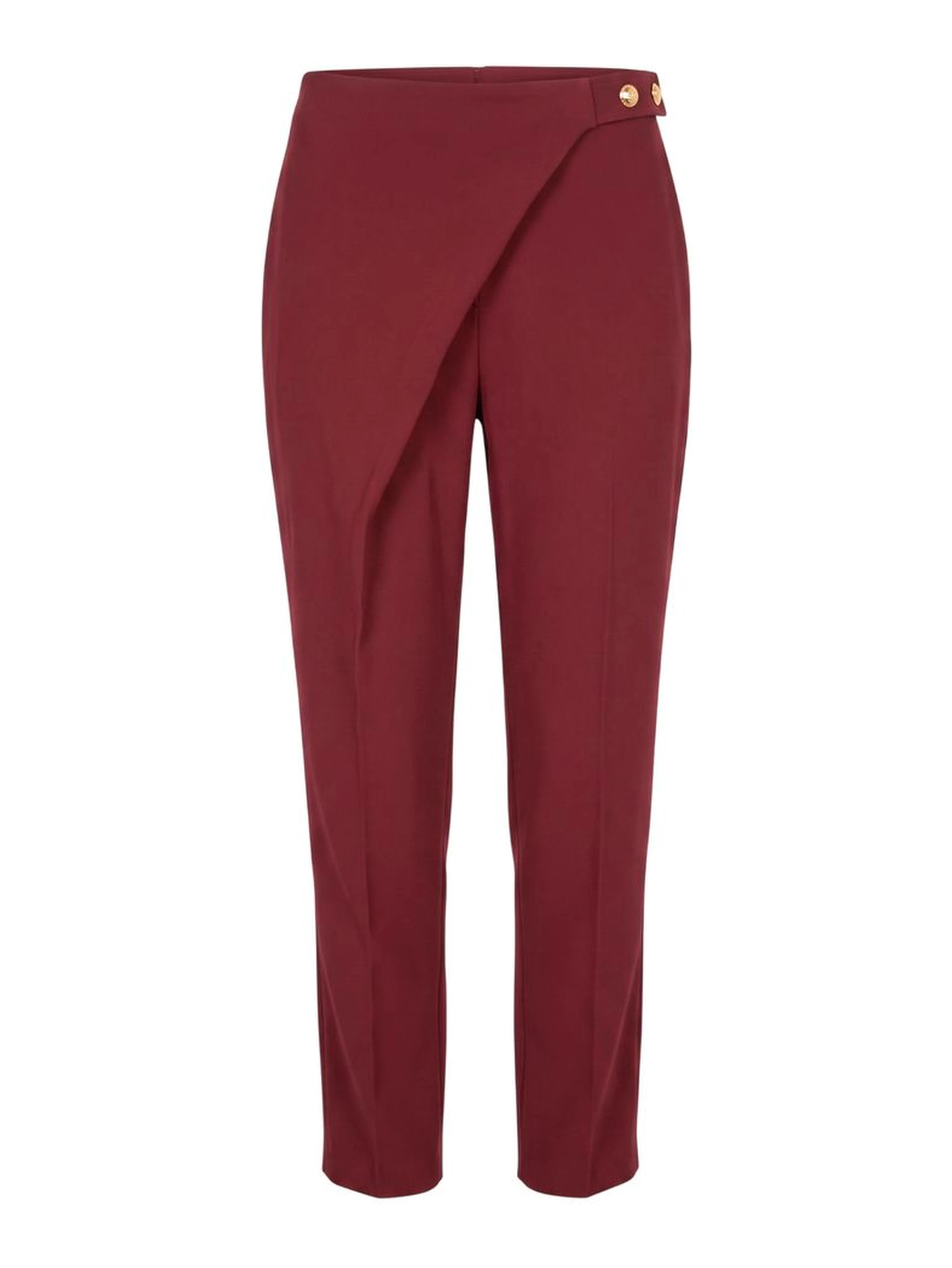 Red Polyester Women Pants